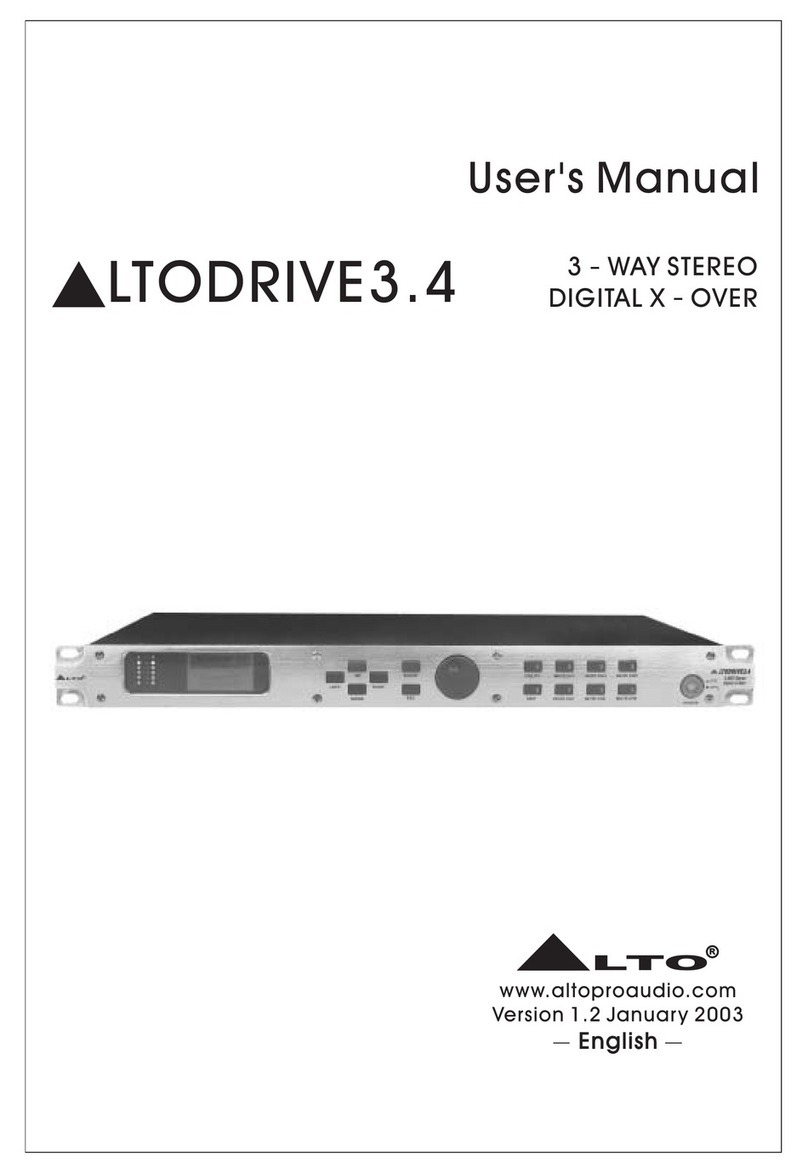 Alto DIGITAL X OVER user manual