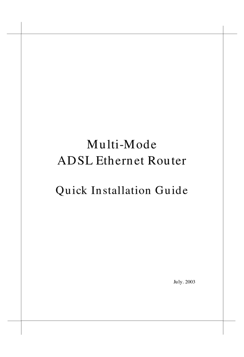 Nlynx ADSL Ethernet Router none Quick installation guide