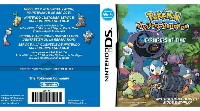 Nintendo POKMON MYSTERY DUNGEON:EXPLORERS OF TIME Instruction booklet Nintendo POKMON MYSTERY DUNGEON:EXPLORERS OF TIME Instruction booklet