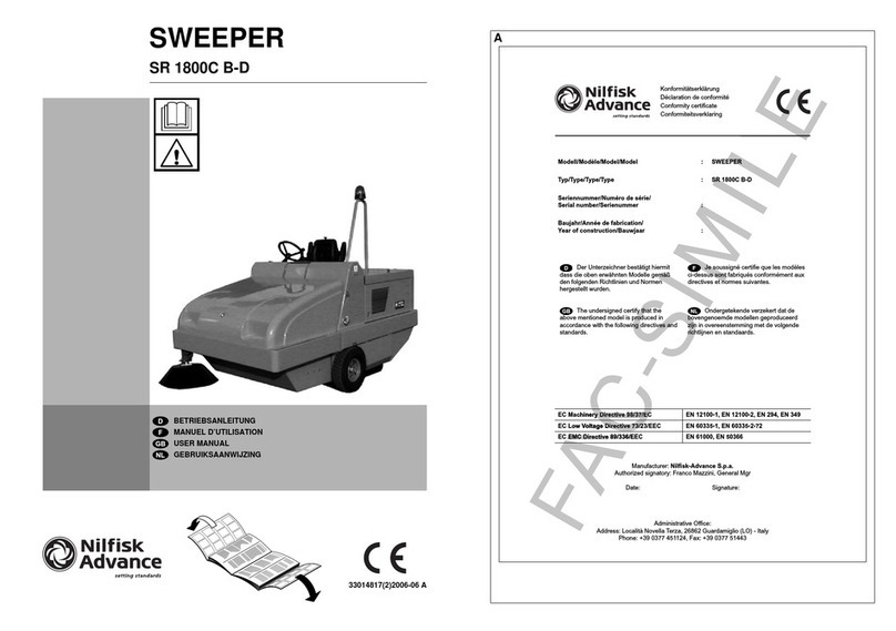 Nilfisk-Advance SR1800C B-D user manual