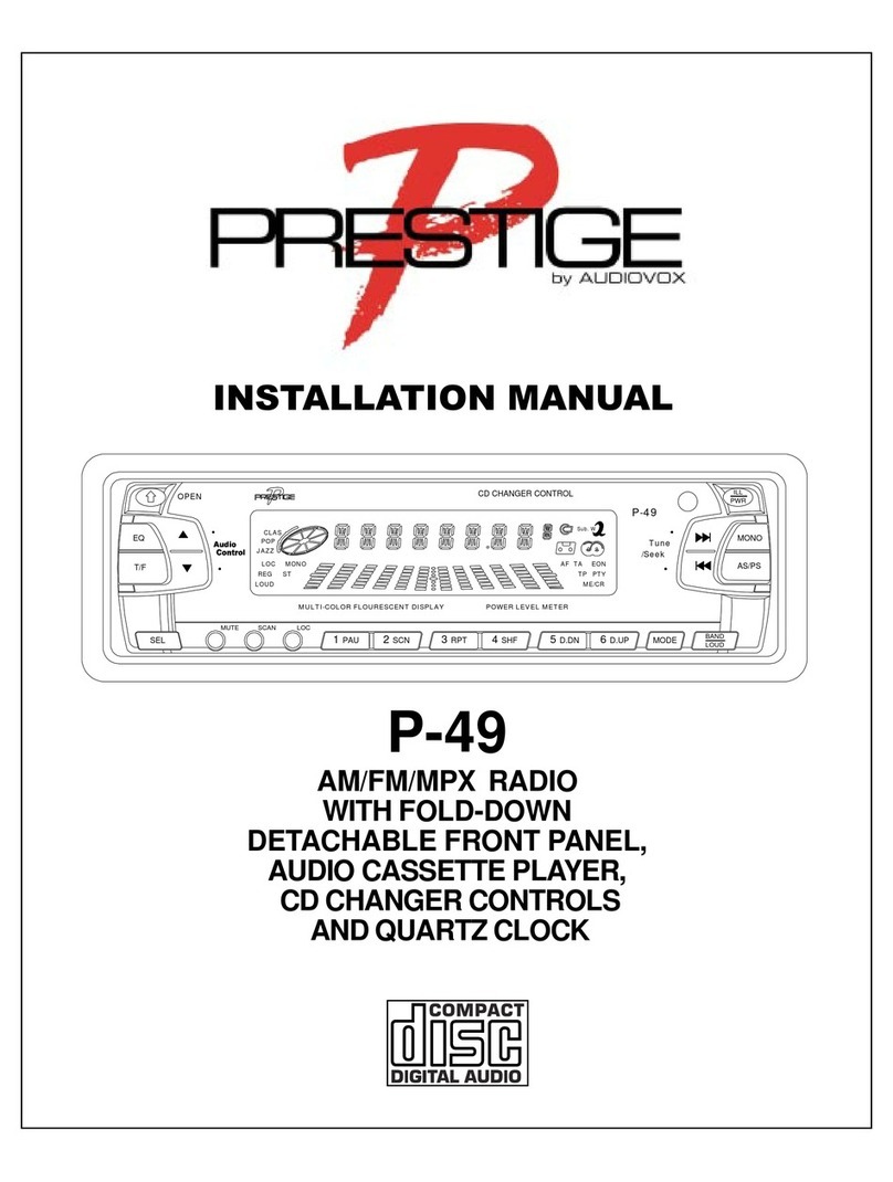 Audiovox Prestige P-49 User manual
