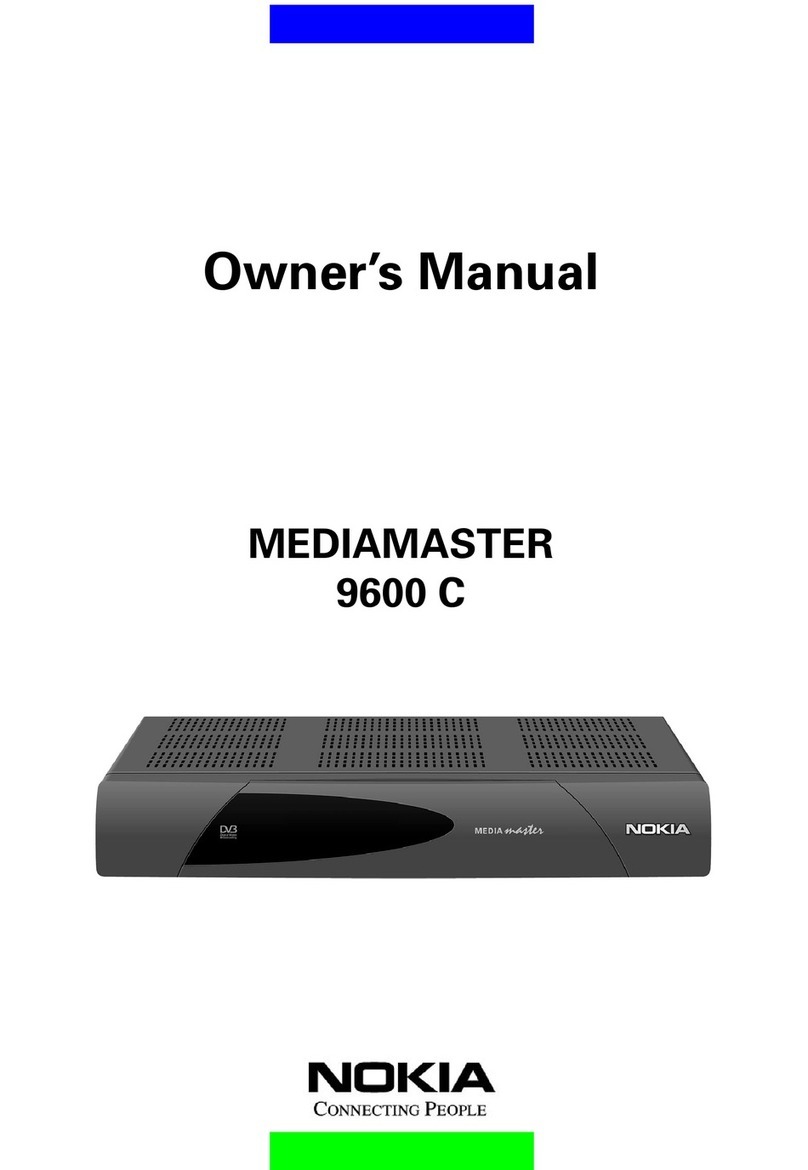 Nokia Mediamaster 9600C User manual Nokia Mediamaster 9600C User manual