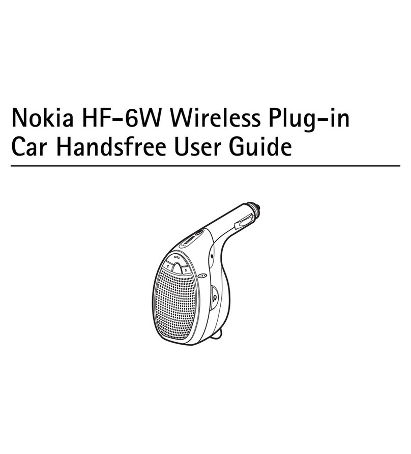 Nokia HF-6W - Bluetooth hands-free Car user guide Nokia HF-6W - Bluetooth hands-free Car user guide