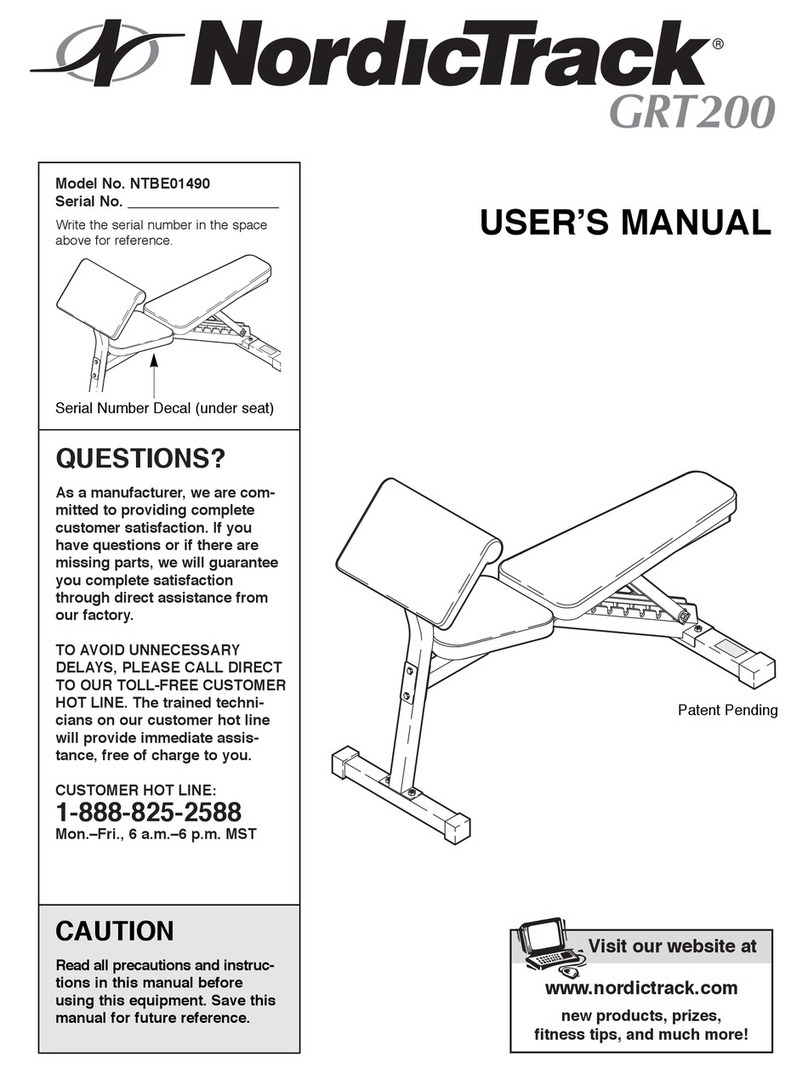 NordicTrack NTBE01490 User manual