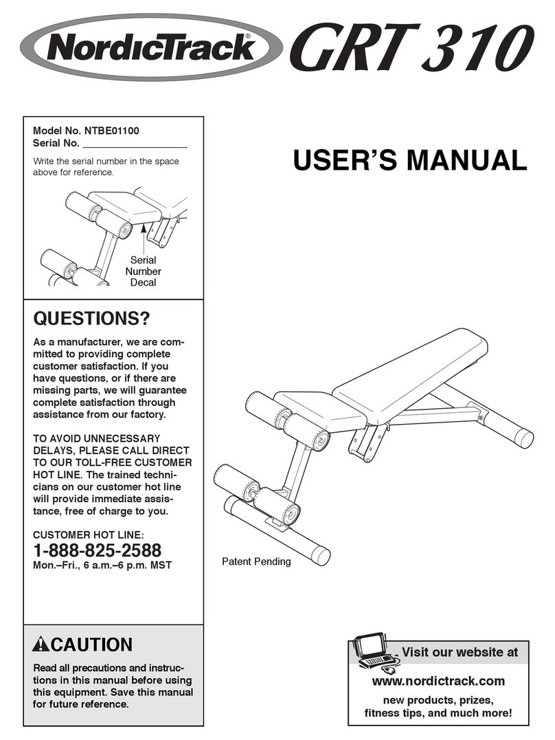 NordicTrack NTBE01100 User manual