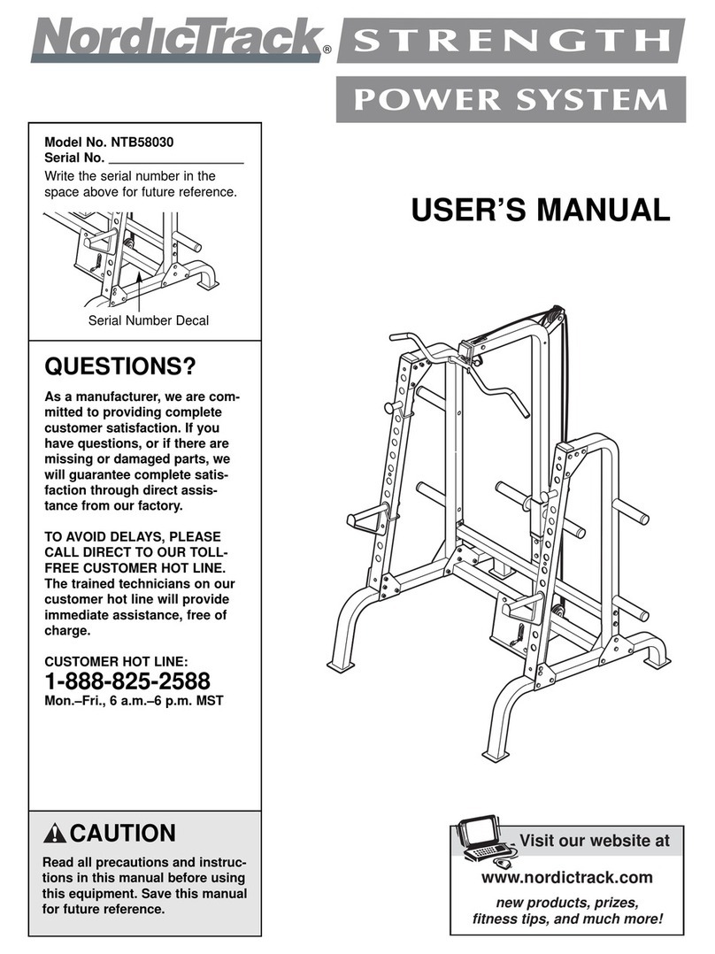 NordicTrack NTB58030 User manual