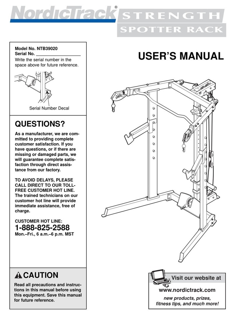 NordicTrack NTB39020 User manual