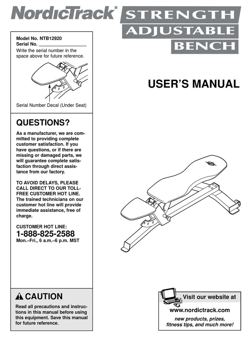 NordicTrack NTB12920 user manual