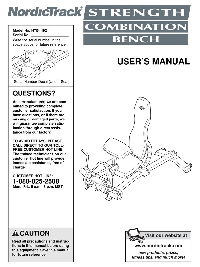 NordicTrack NTB14921 User manual