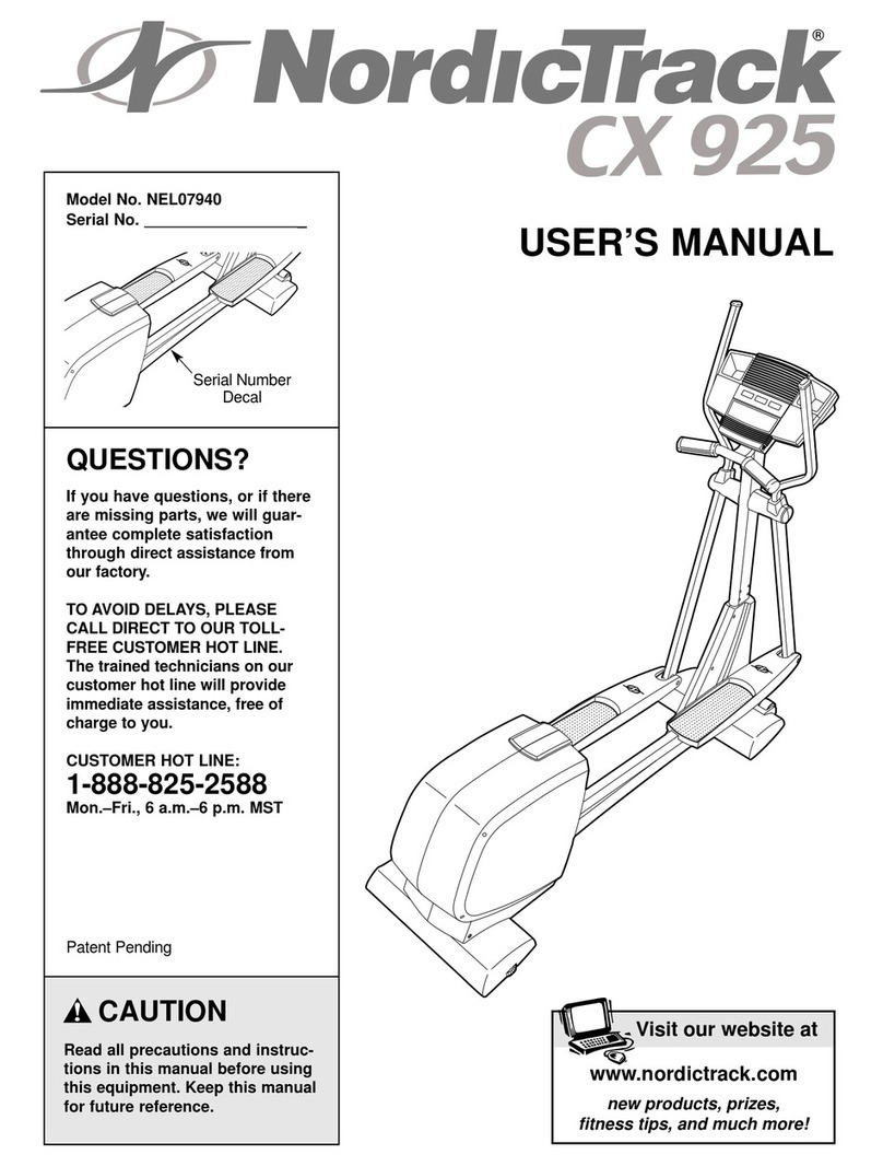 NordicTrack NEL07940 User manual