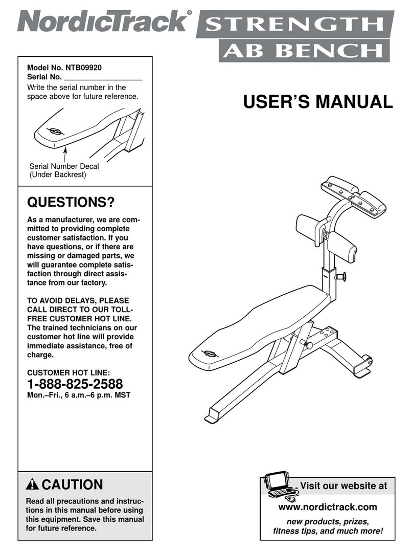 NordicTrack NTB09920 User manual