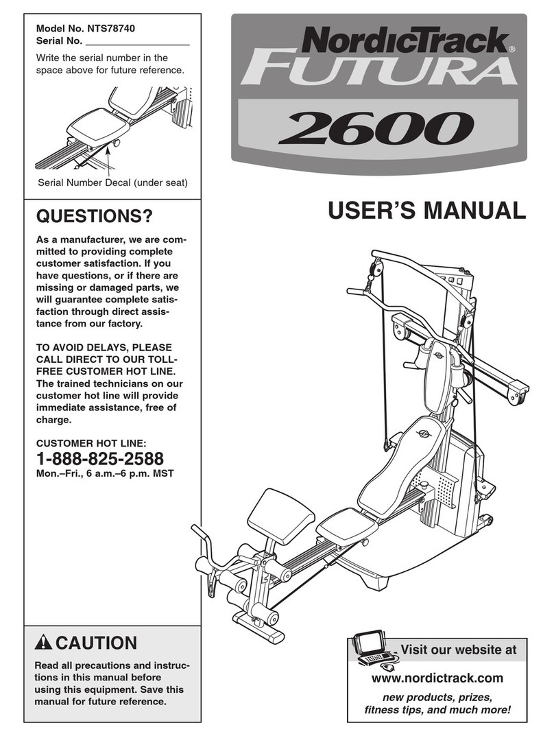 NordicTrack FUTURA NTS78740 User manual