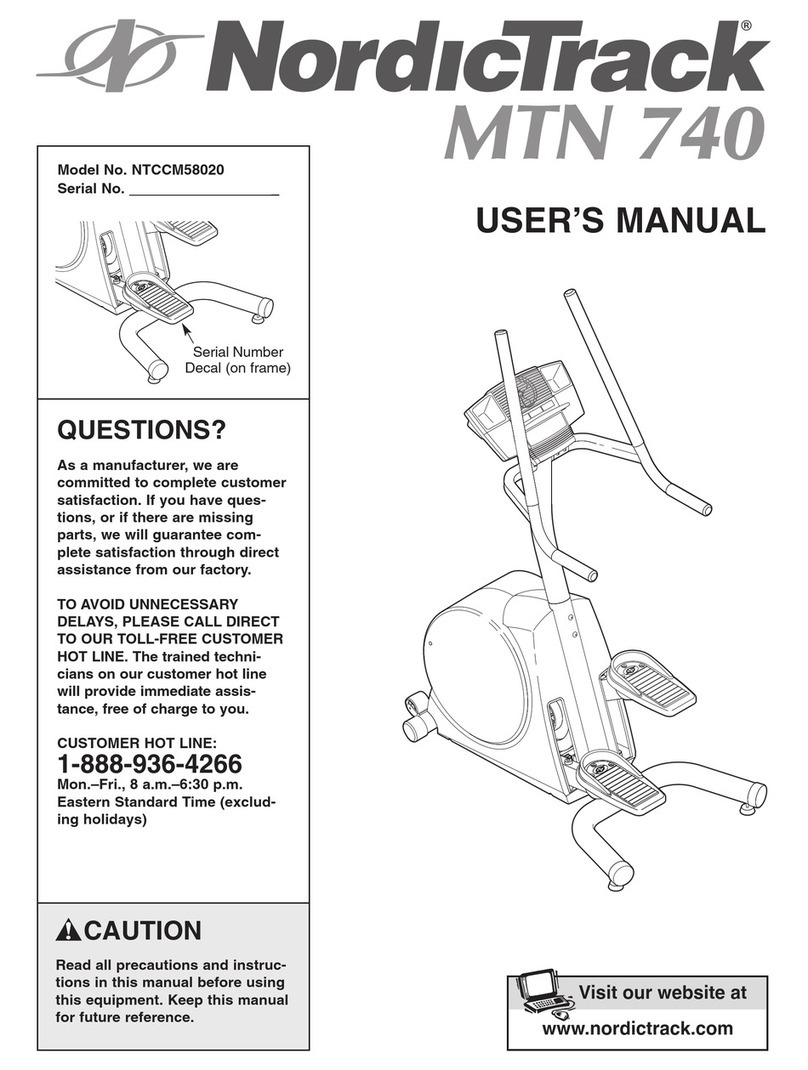 NordicTrack MTN 740 NTCCM58020 user manual