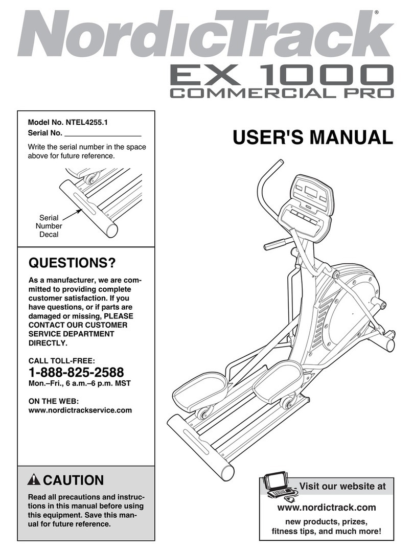 NordicTrack EX 1000 NTEL4255.1 user manual