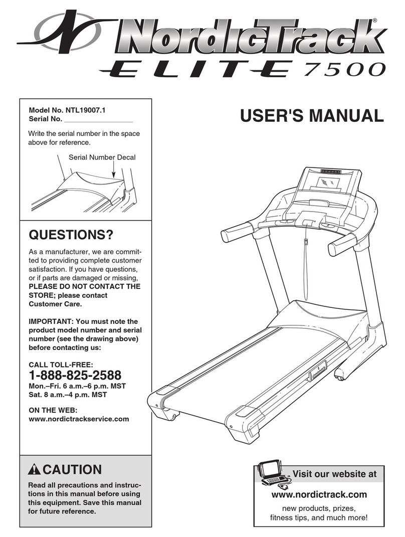 NordicTrack ELITE NTL19007.1 User manual