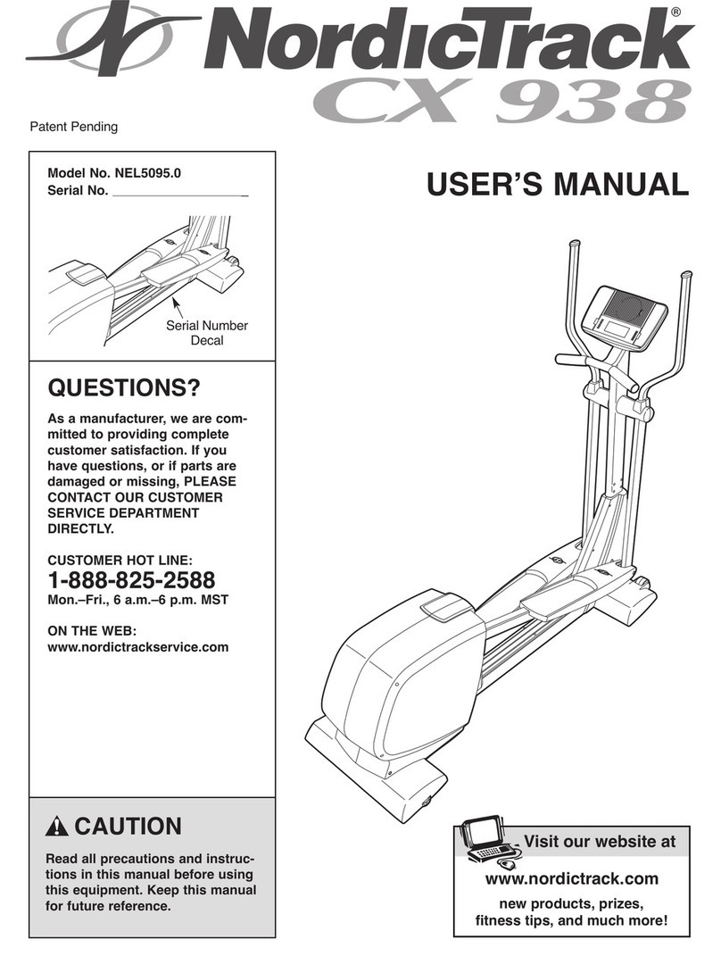 NordicTrack CX 938 NEL5095.0 user manual