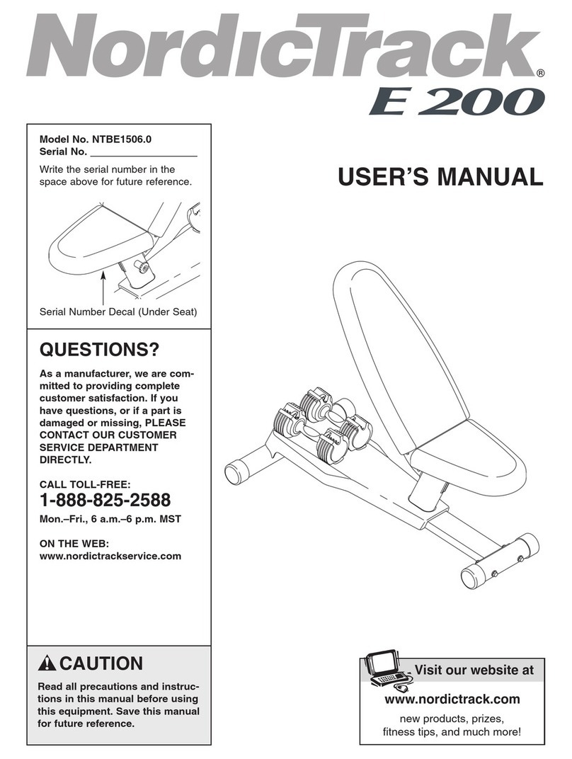 NordicTrack E 200 NTBE1506.0 user manual