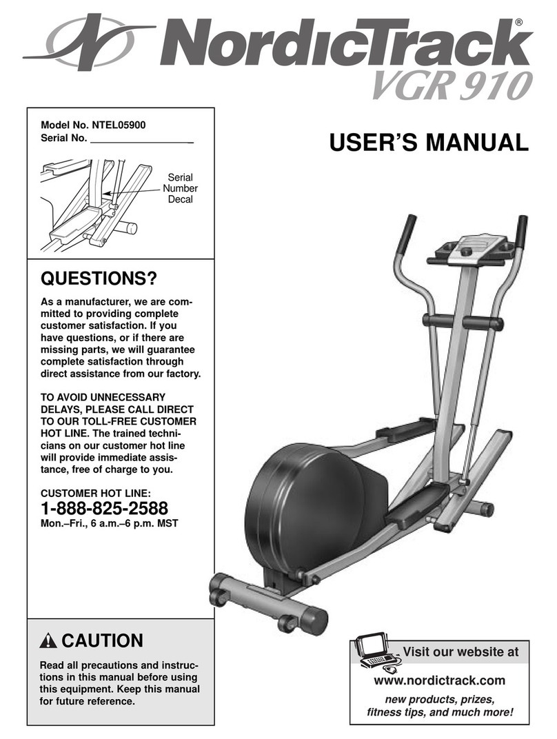 NordicTrack NTEL05900 User manual