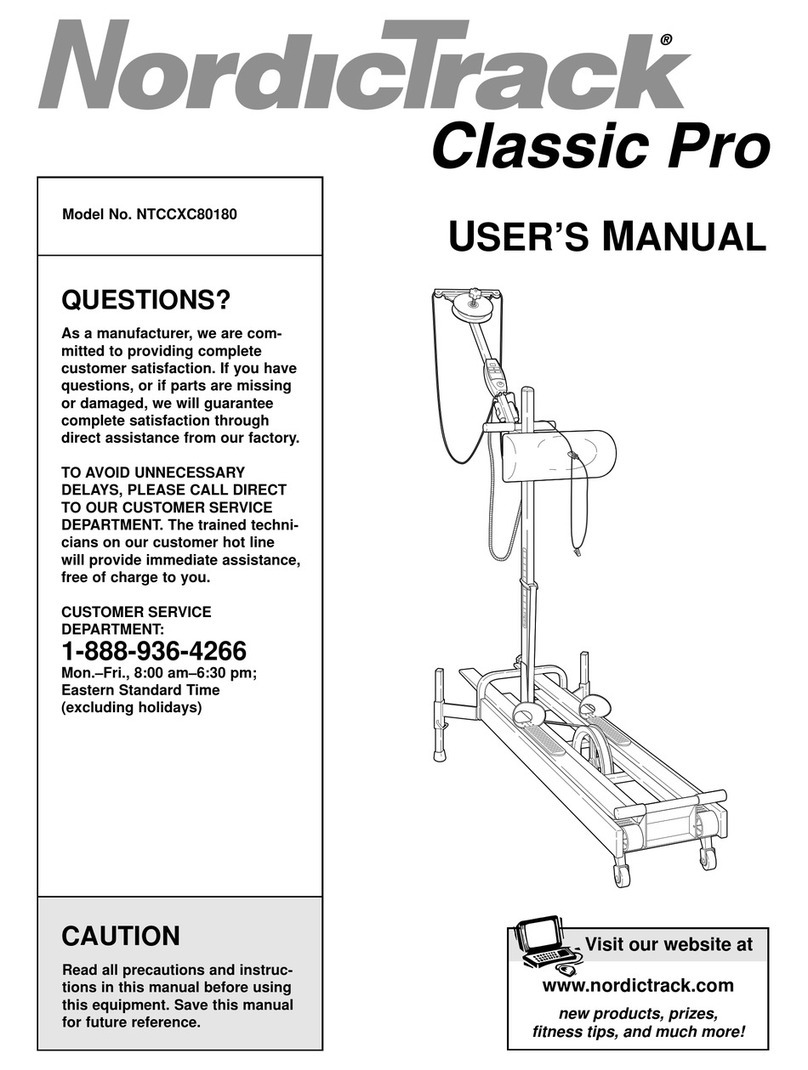 NordicTrack NTCCXC80180 User manual