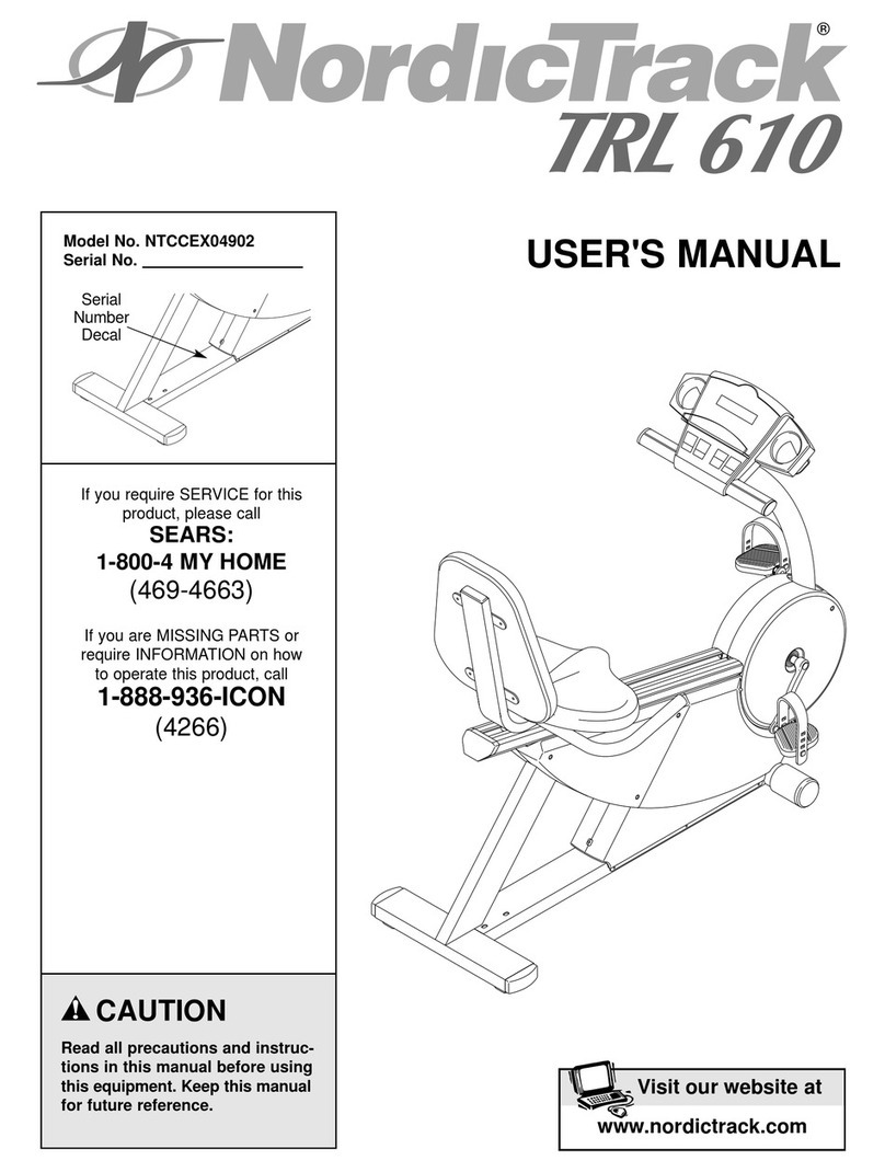 NordicTrack NTCCEX04902 user manual