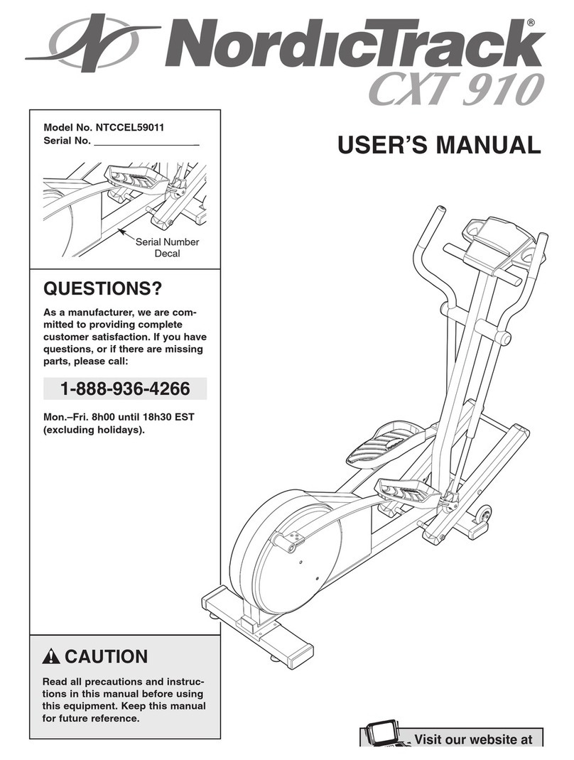NordicTrack NTCCEL59011 user manual