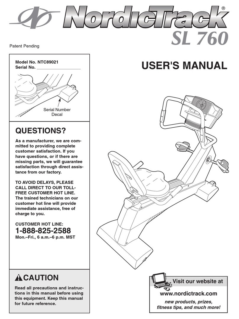 NordicTrack NTC89021 User manual