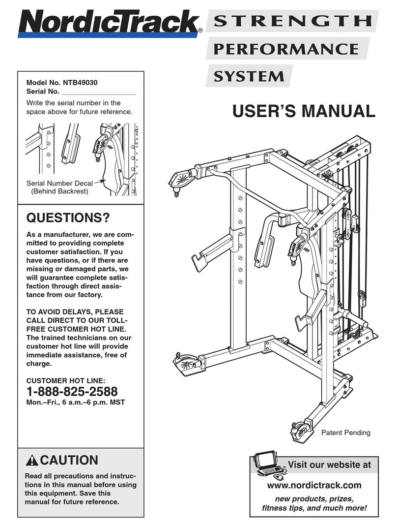 NordicTrack NTB49030 user manual