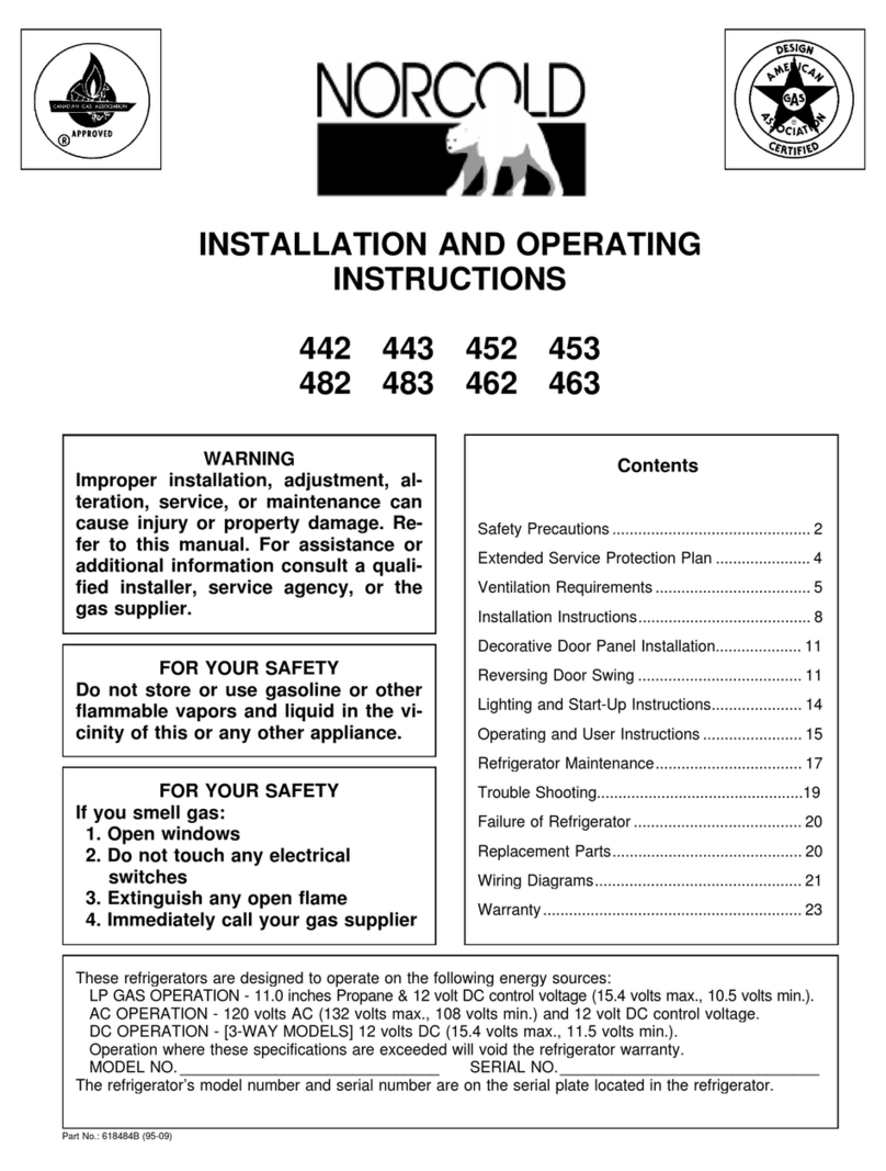 Norcold 442 User manual