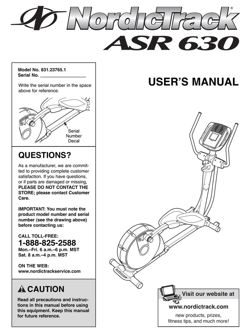 NordicTrack ASR630 831.23765.1 user manual