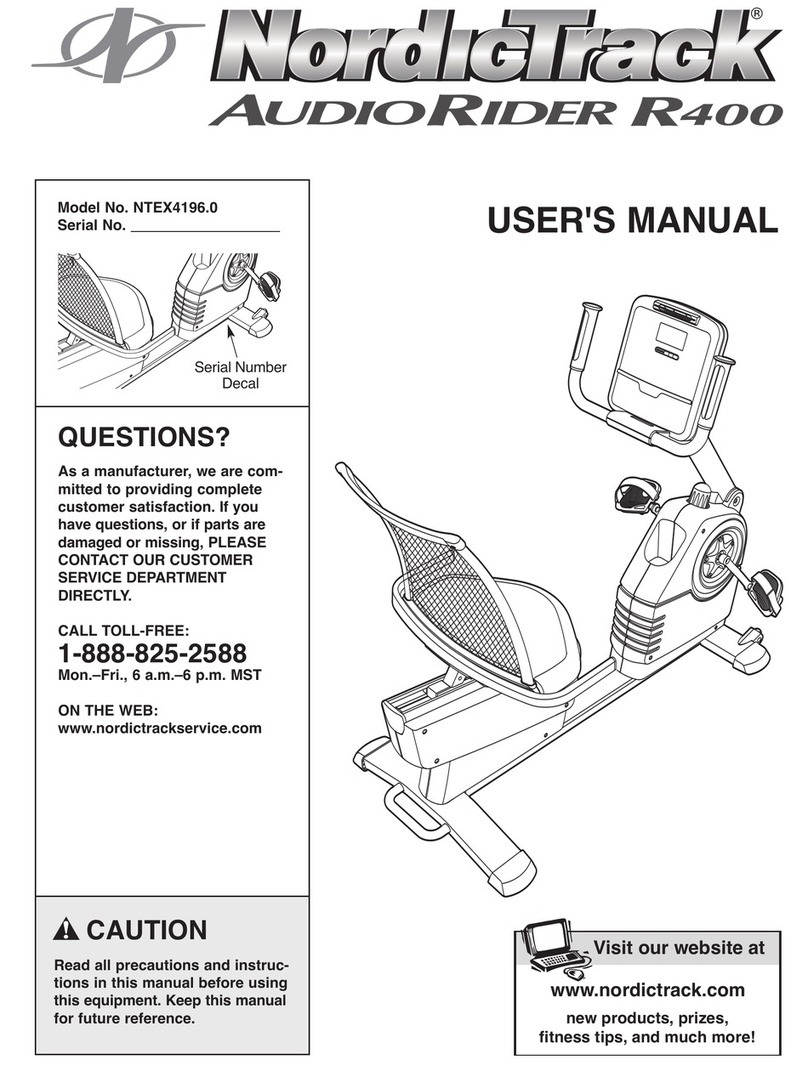 NordicTrack AudioRider NTEX4196.0 user manual