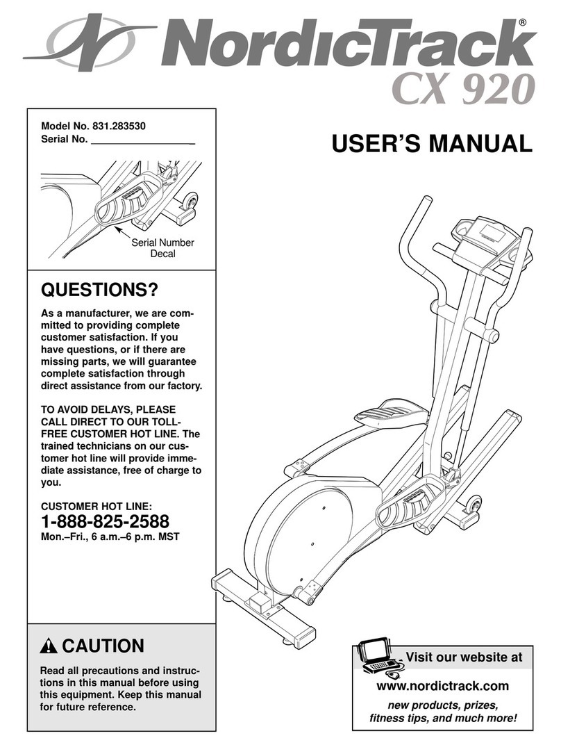NordicTrack 831.283530 user manual