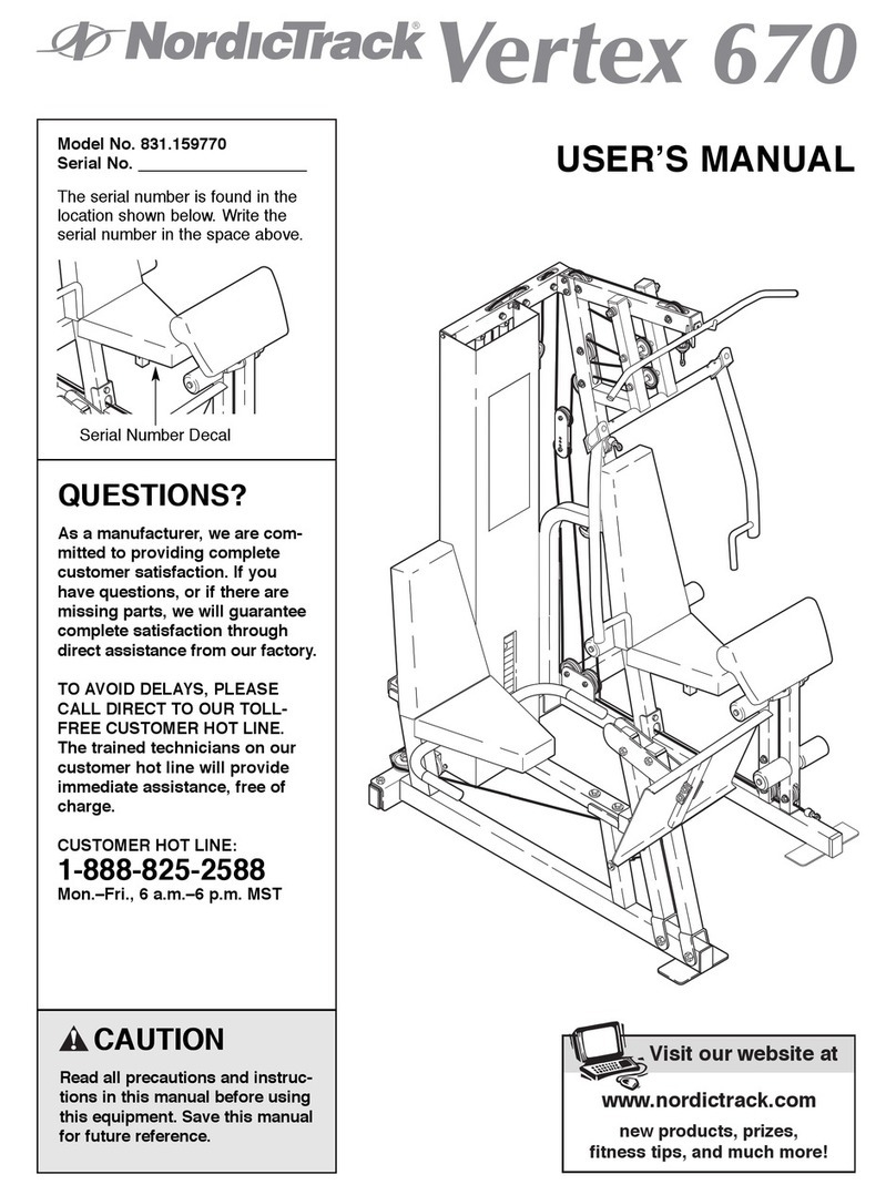 NordicTrack 831.159770 User manual
