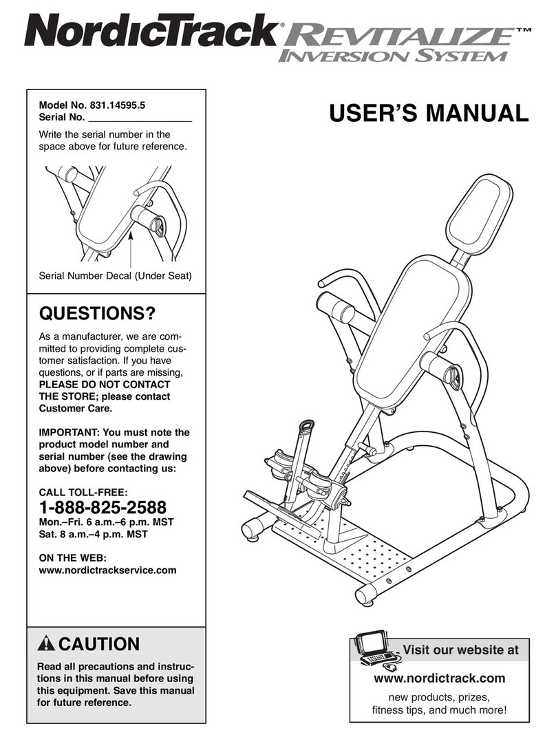NordicTrack 831.14595.5 User manual