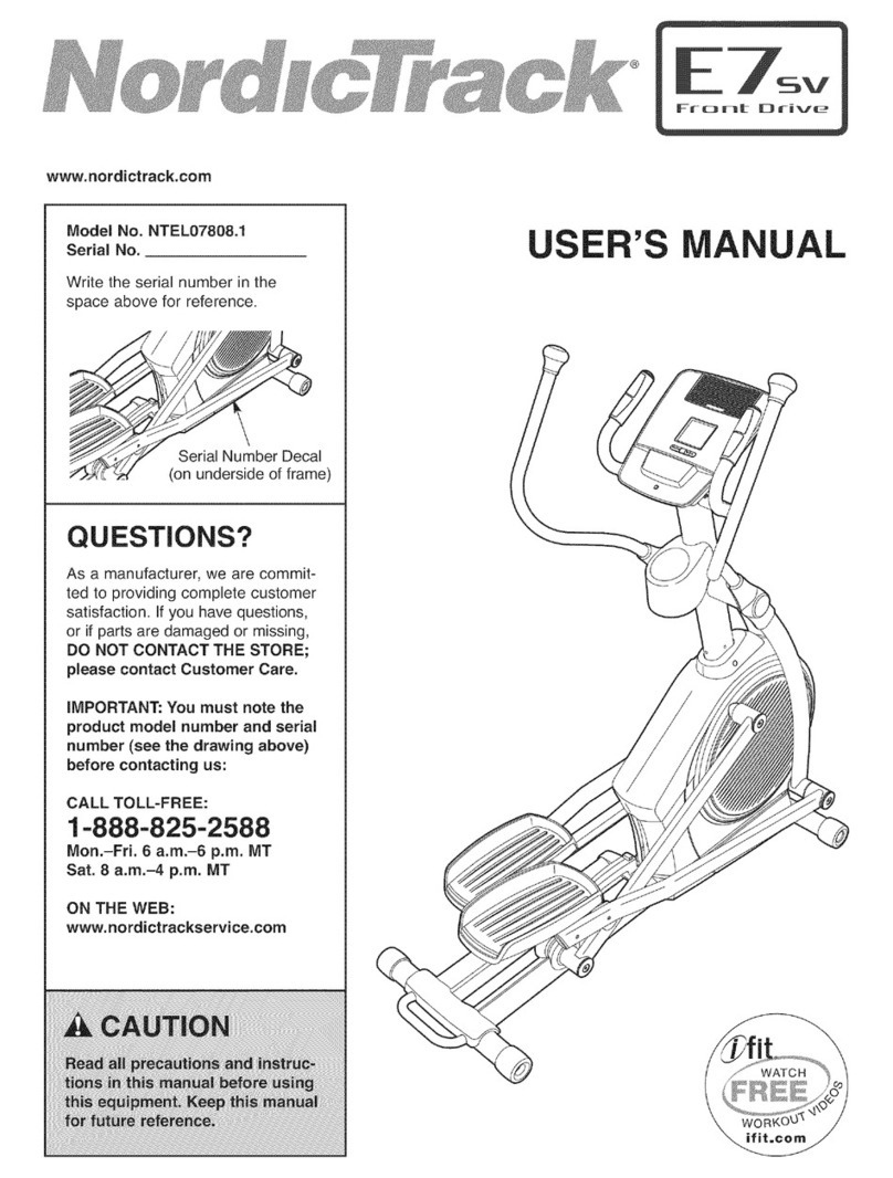 NordicTrack NTEL07808.1 User manual