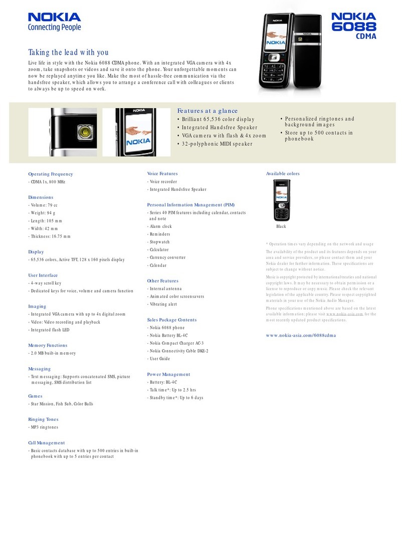 Nokia 6088 User manual Nokia 6088 User manual