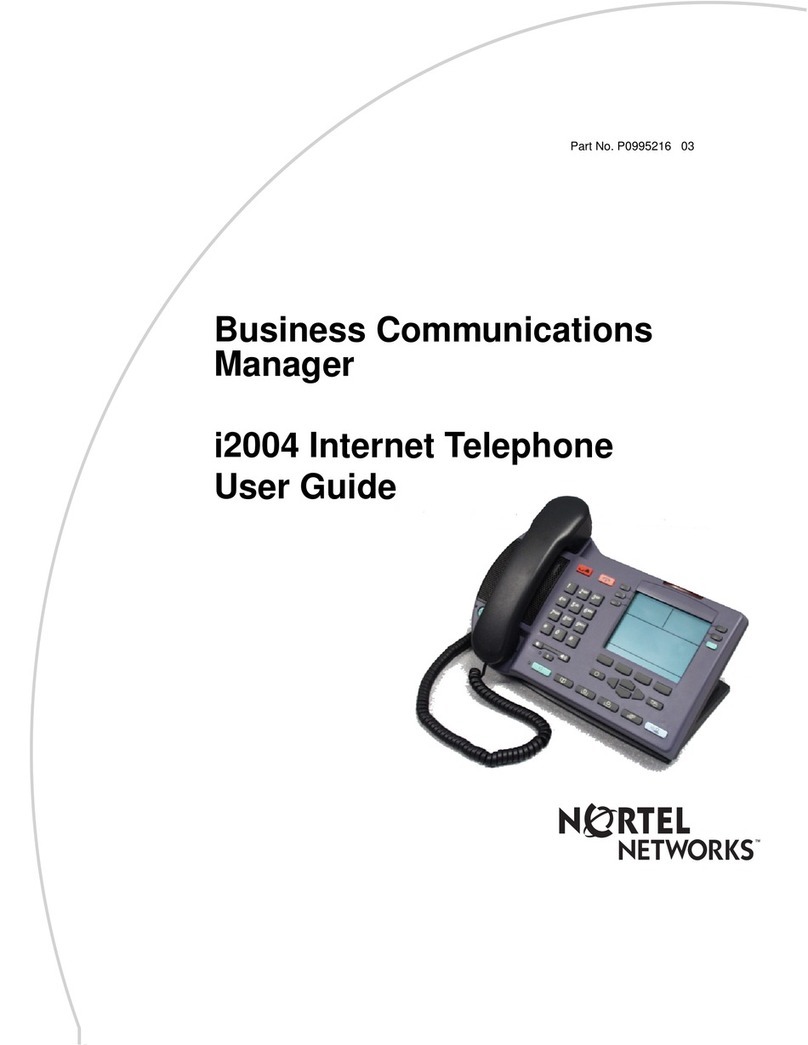 Nortel i2004 User manual