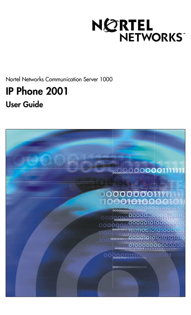 Nortel 2001 User manual