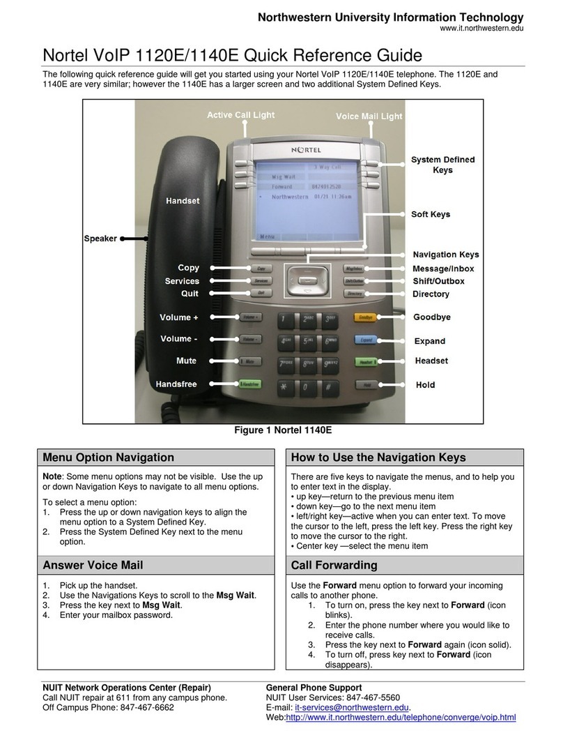 Nortel Nortel IP Phone 1120E User manual