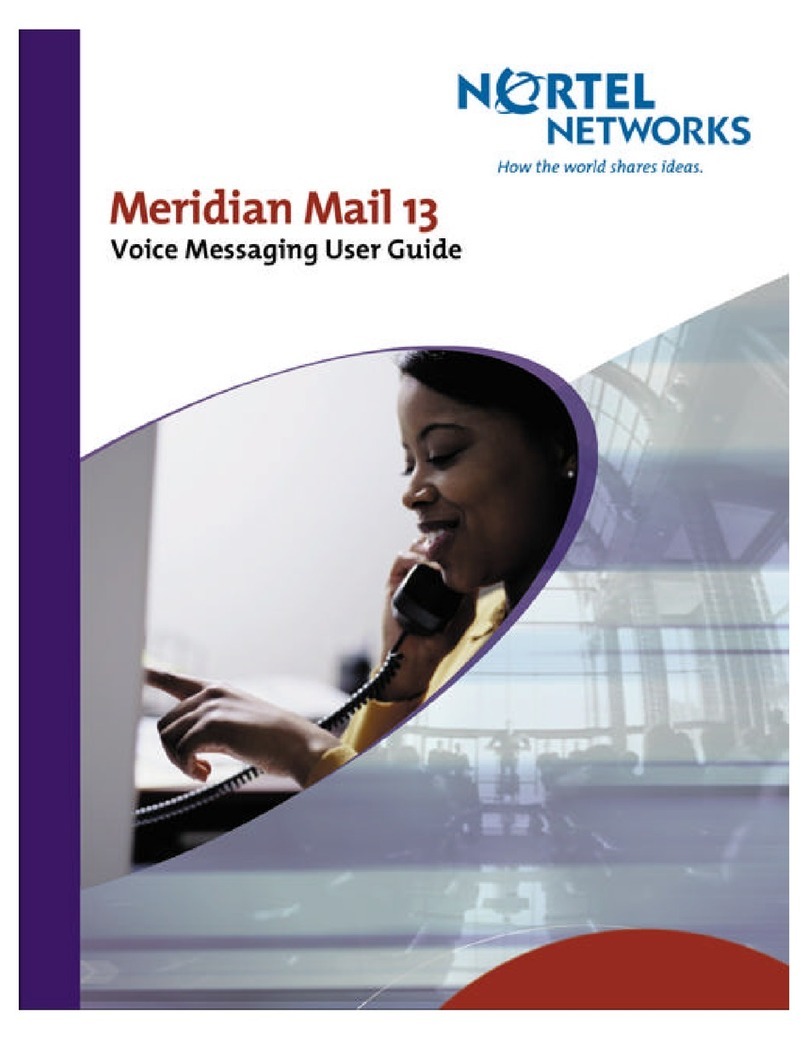 Nortel Meridian Mail User manual