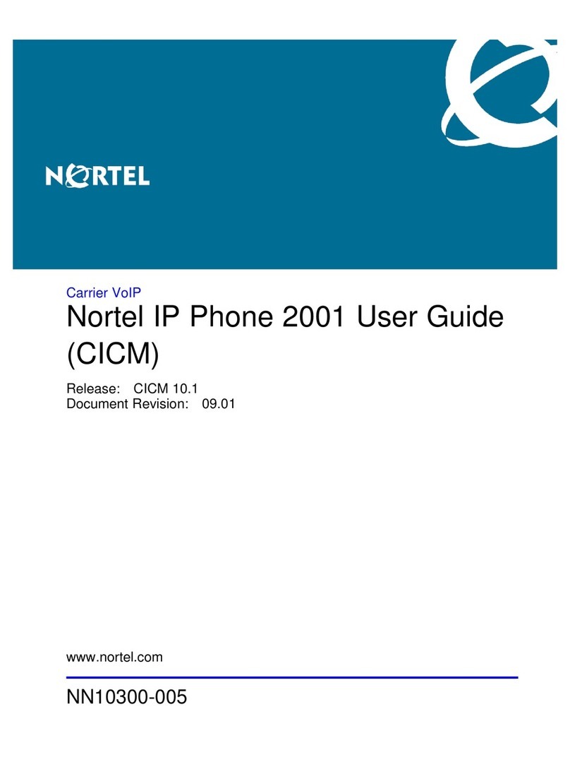 Nortel IP Phone 2001 user guide