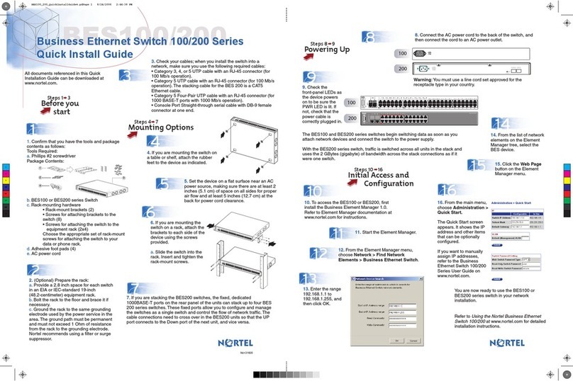 Nortel BayStack 100 Series User manual