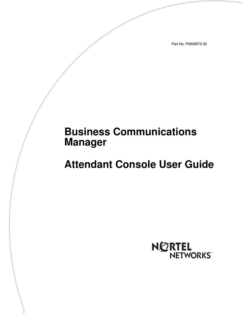 Nortel Attendant Console user guide