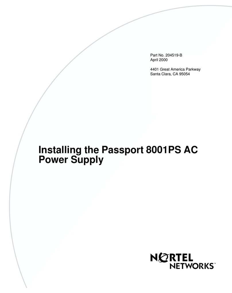 Nortel Passport 8001PS User manual