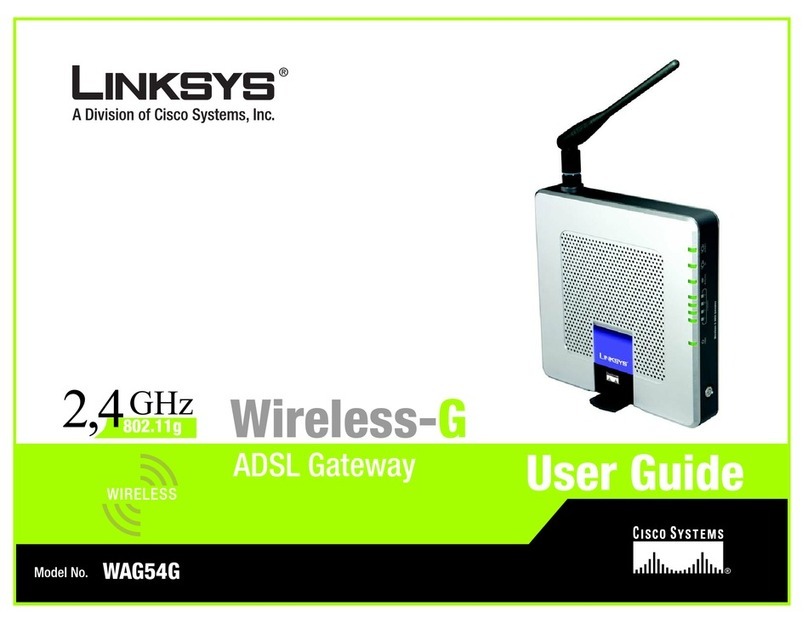Linksys WAG54G - Wireless-G ADSL Gateway Wireless... User manual