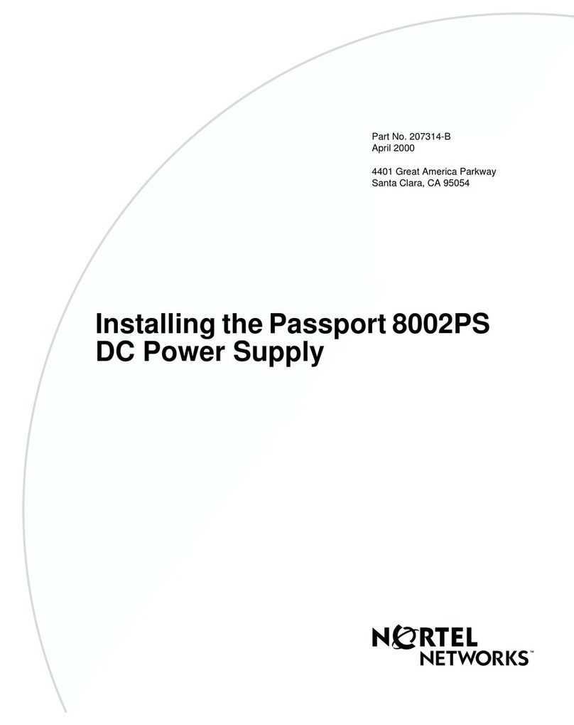 Nortel Passport 8002PS User manual Nortel Passport 8002PS User manual