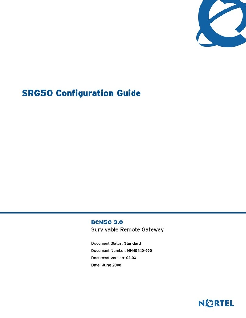 Nortel SRG50 Configuration guide