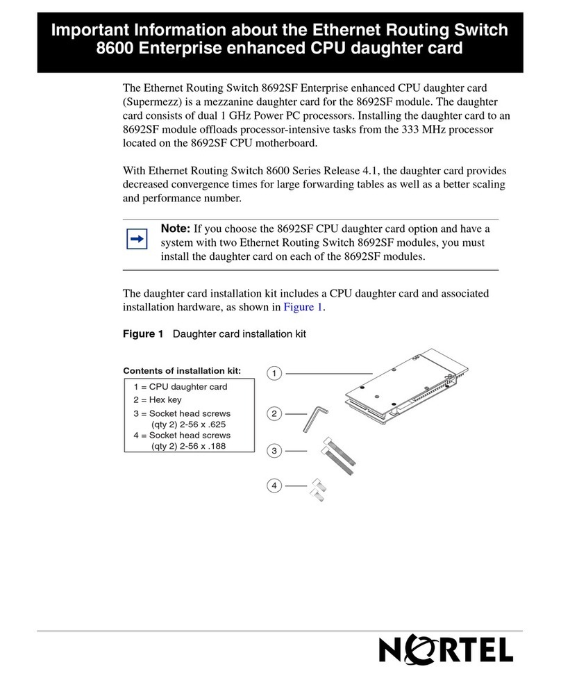 Nortel 8692SF Important information