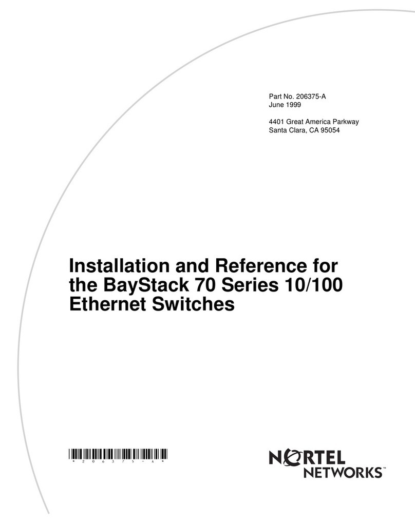 Nortel 70 Series Installation and operating manual