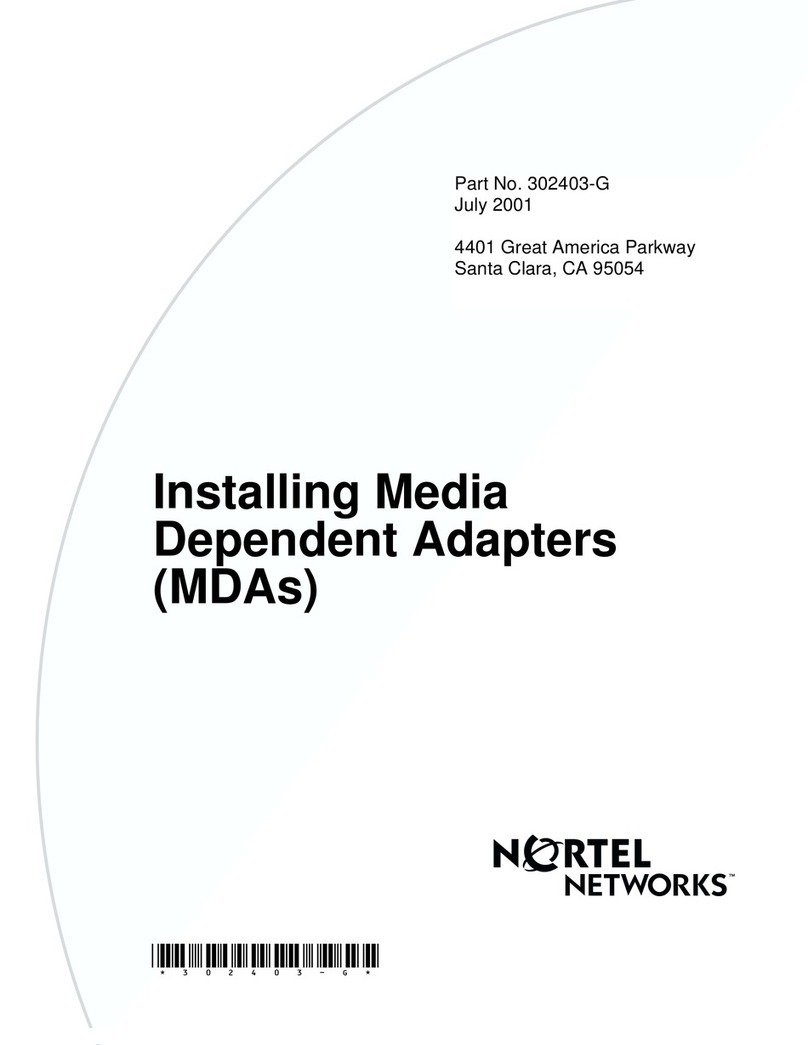Nortel Media Dependent Adapters 302403-G Installation