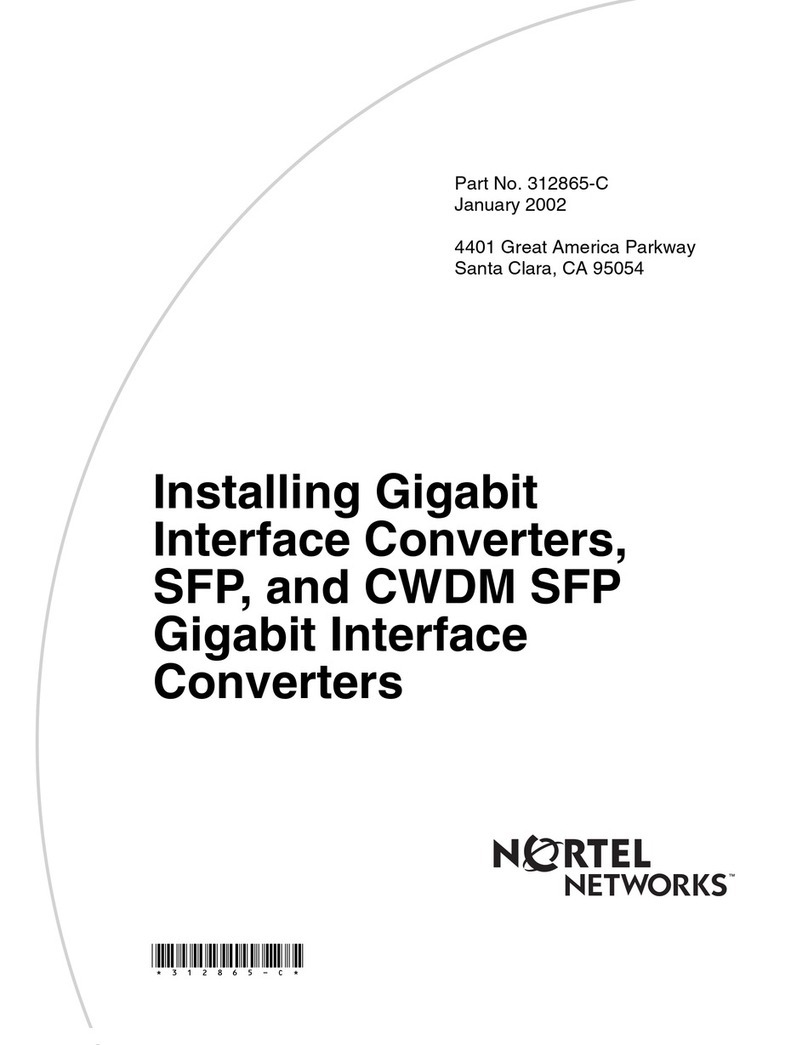 Nortel CWDM SFP User manual